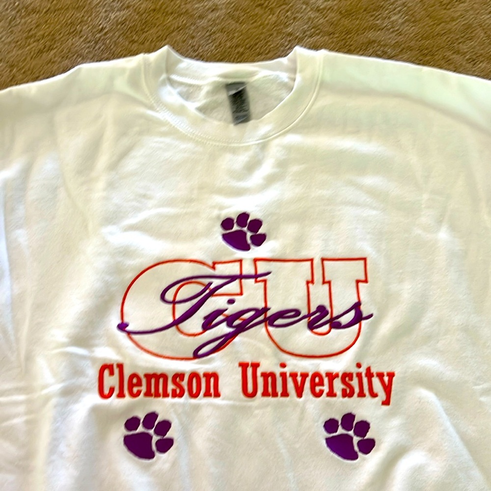 Large Clemson Embroidered Sweatshirt